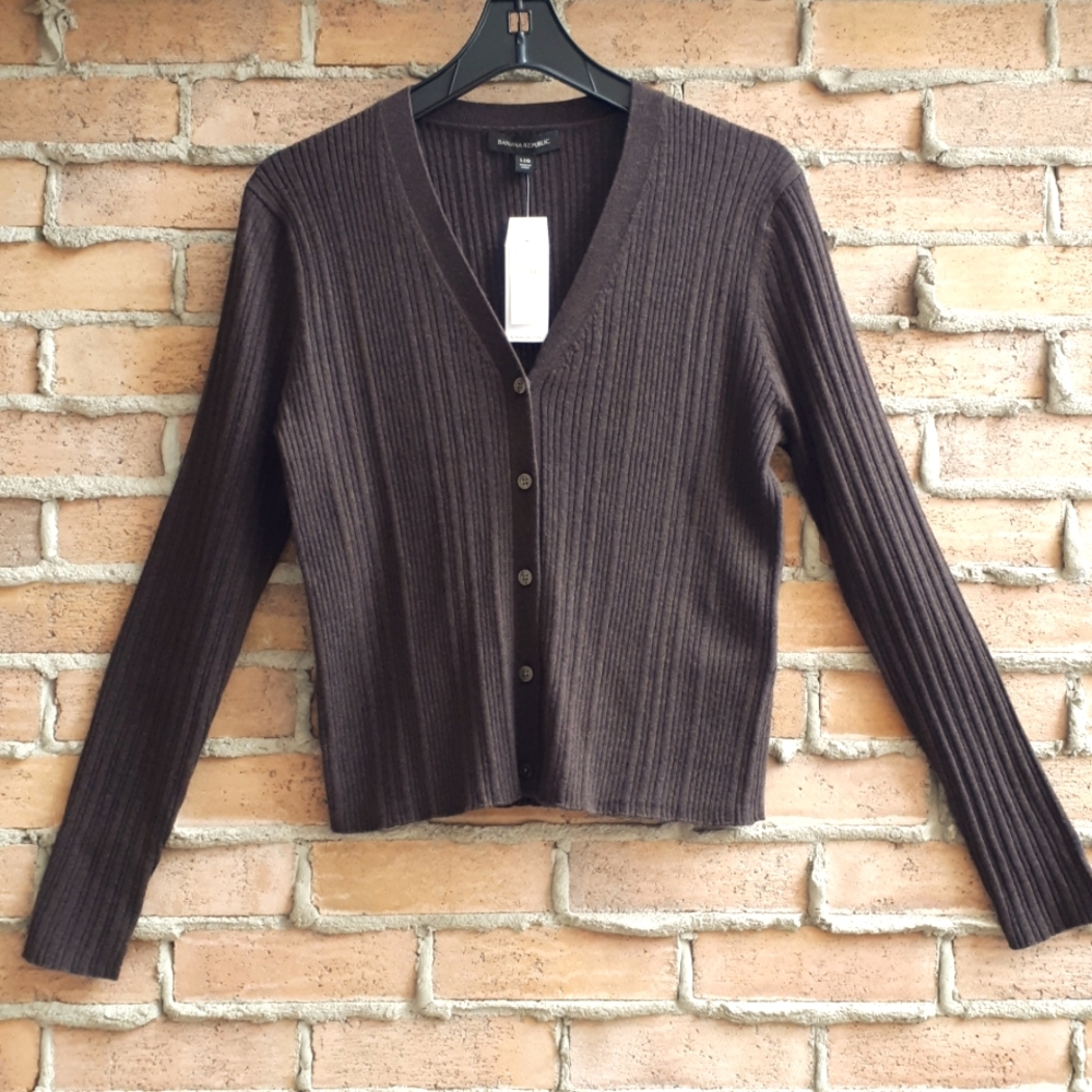 NWT Banana Republic Merino Wool Blend Cropped Cardigan